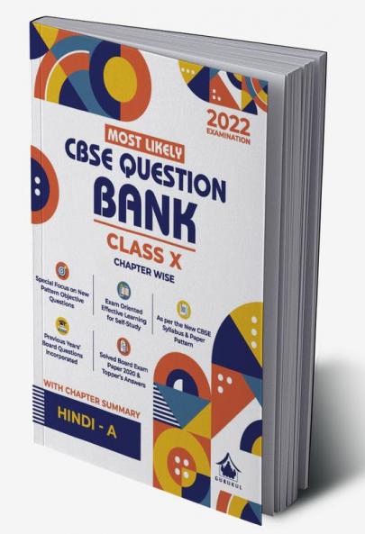 Most Likely Question Bank - Hindi (A): CBSE Class 10 for 2022 Examination