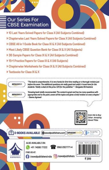 Most Likely Question Bank - Social Science: CBSE Class 10 for 2022 Examination