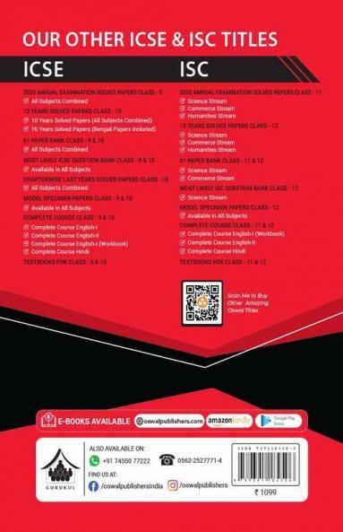 10 Years Solved Papers - Humanities: ISC Class 12 for 2022 Examination