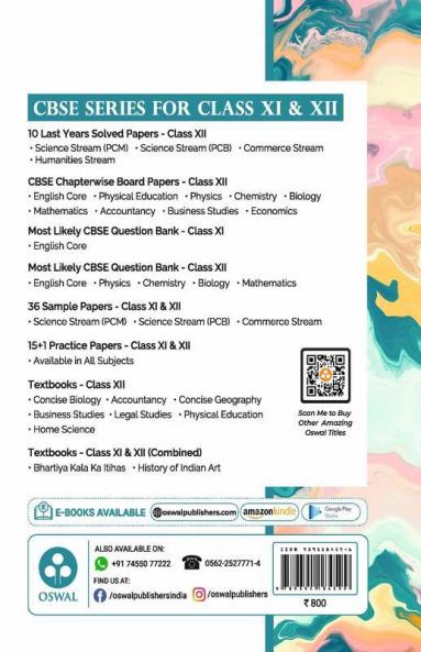 10 Last Years Solved Papers - Humanities Stream : CBSE Class 12 for 2022 Examination