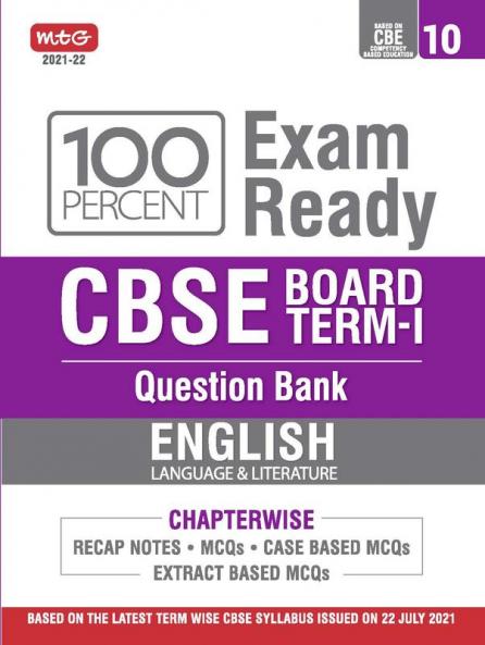 Class 10-100 Percent Exam Ready CBSE Board Term 1 Question Bank English Language & Literature