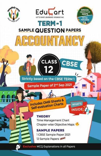 Educart CBSE Term 1 ACCOUNTS Sample Papers Class 12 MCQ Book For Dec 2021 Exam (Based on 2nd Sep CBSE Sample Paper 2021)