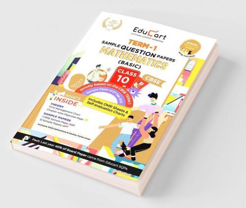 Educart CBSE Term 1 MATHS BASIC Sample Papers Class 10 MCQ Book For 2022 (Based on 2nd Sep CBSE Sample Paper 2021)