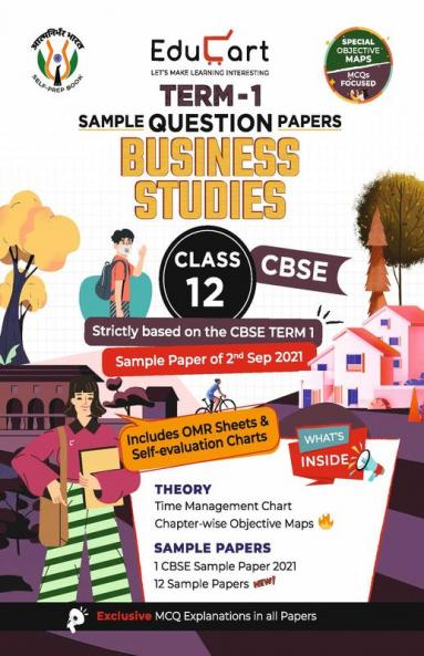 Educart CBSE Term 1 BUSINESS STUDIES Sample Papers Class 12 MCQ Book For Dec 2021 Exam (Based on 2nd Sep CBSE Sample Paper 2021)