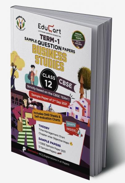 Educart CBSE Term 1 BUSINESS STUDIES Sample Papers Class 12 MCQ Book For Dec 2021 Exam (Based on 2nd Sep CBSE Sample Paper 2021)