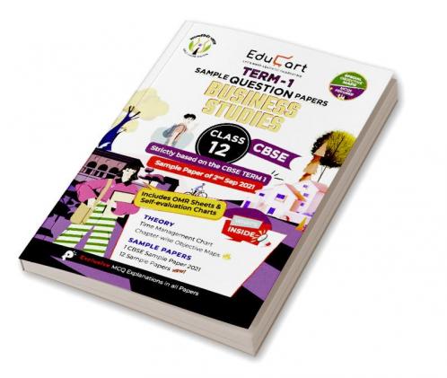 Educart CBSE Term 1 BUSINESS STUDIES Sample Papers Class 12 MCQ Book For Dec 2021 Exam (Based on 2nd Sep CBSE Sample Paper 2021)