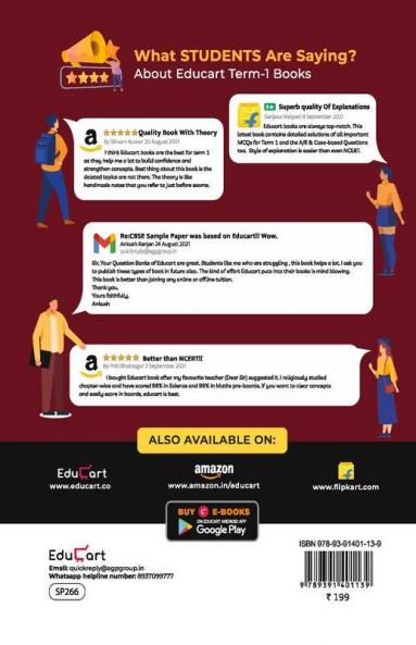 Educart CBSE Term 1 ENGLISH LANGUAGE & LITERATURE Sample Papers Class 10 MCQ Book For Dec 2021 Exam (Based on 2nd Sep CBSE Sample Paper 2021)