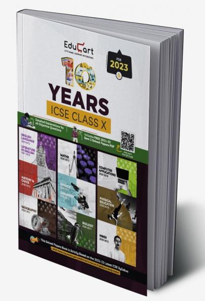 Educart 10 Years Solved Papers ICSE for Class 10 For 2022