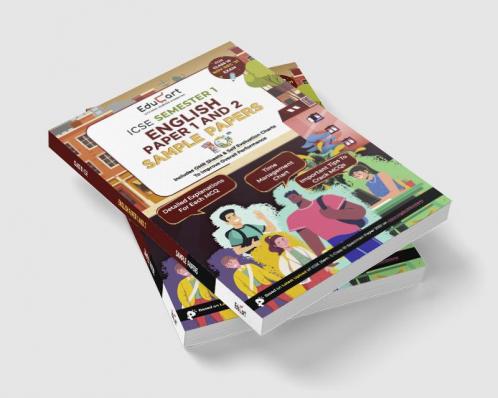 Educart English Paper 1 (Language) + English Paper 2 (Literature) ICSE Semester 1 Class 10 Sample Papers MCQ Book For 2021 (Study With Sudhir)
