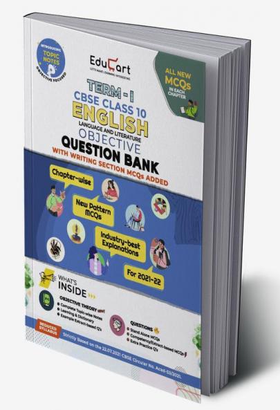 Educart TERM 1 ENGLISH MCQ Class 10 Question Bank Book 2022 (Based on New MCQs Type Introduced in 2nd Sep 2021 CBSE Sample Paper)