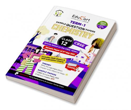 Educart CBSE Term 1 CHEMISTRY Sample Papers Class 12 MCQ Book For Dec 2021 Exam (Based on 2nd Sep CBSE Sample Paper 2021)