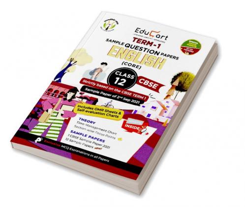 Educart CBSE Term 1 ENGLISH CORE Sample Papers Class 12 MCQ Book For Dec 2021 Exam (Based on 2nd Sep CBSE Sample Paper 2021)