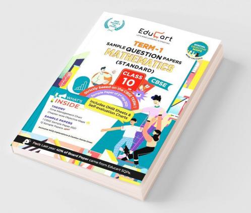Educart CBSE Term 1 MATHS STANDARD Sample Papers Class 10 MCQ Book For 2022 (Based on 2nd Sep CBSE Sample Paper 2021)