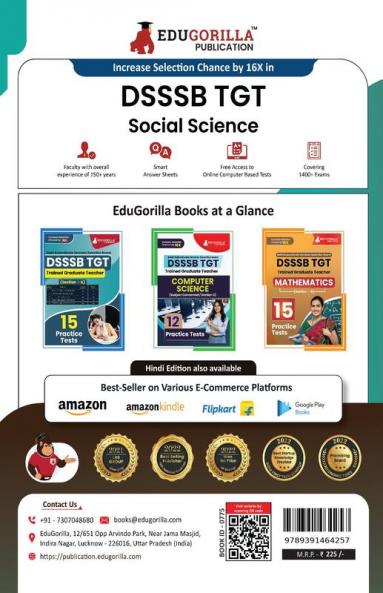 DSSSB TGT Social Studies Exam Prep Book 2023 (English Edition) : Trained Graduate Teacher (Concerned Subject - Section B) - 12 Practice Tests with Free Access To Online Tests