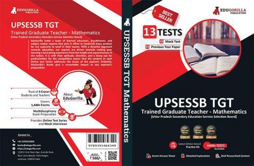 UP TGT Mathematics Book 2023 (English Edition) - 10 Full Length Mock Tests and 3 Previous Year Papers (1600 Solved Questions) UPSESSB with Free Access to Online Tests