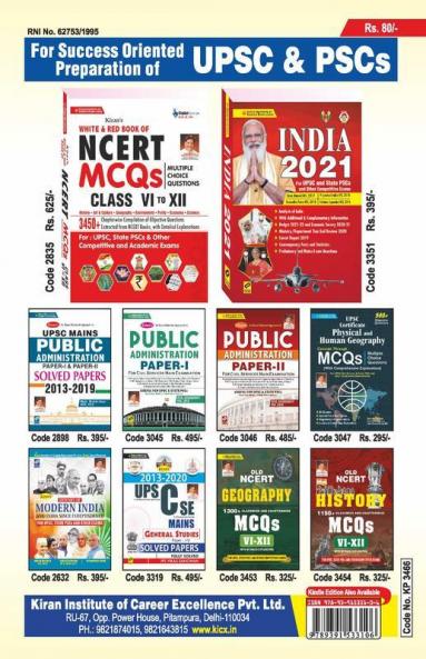 Current Affairs Annual Digest OCT 2020 to OCT 2021