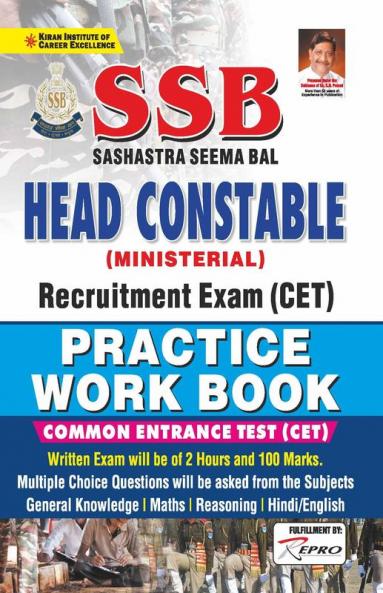 SSB Head Constable Ministerial Requirement Exam CET Practice Work Book