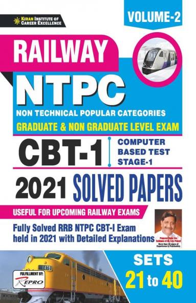Railway NTPC CBT 1 2021 Solved Paper Volume 2 (SETS 21 to 40)