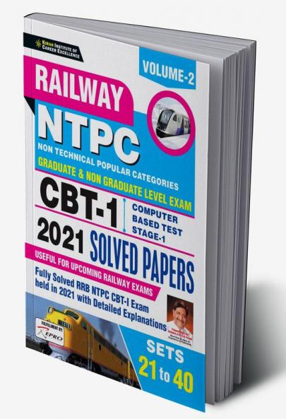 Railway NTPC CBT 1 2021 Solved Paper Volume 2 (SETS 21 to 40)
