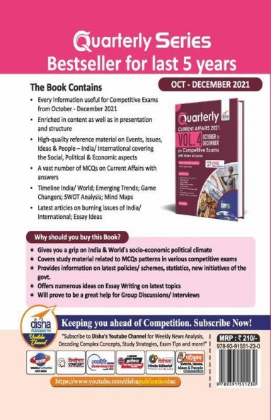 Quarterly Current Affairs 2021 Vol. 4 - October to December for Competitive Exams with Video eCourse 5th Edition