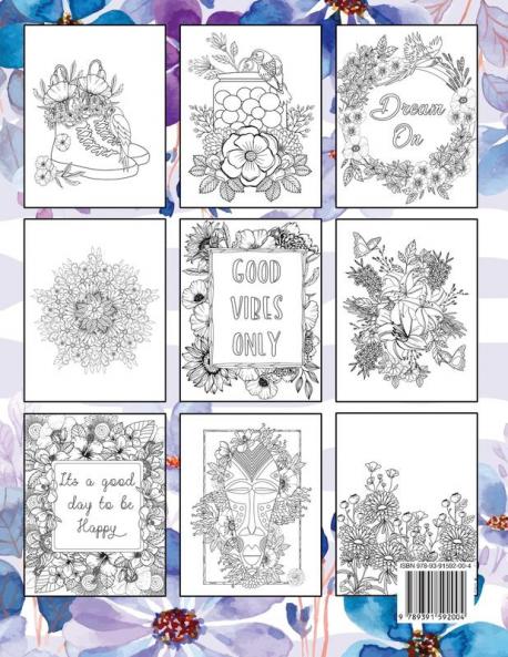 Blooming Flora Adult Coloring Book