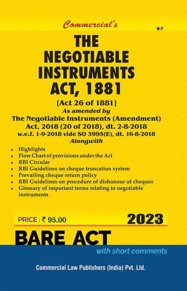 The Negotiable Instruments Act 1881