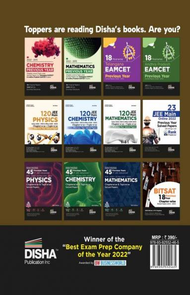 2022 - 2015 Physics Previous Year Chapter-wise & Topic-wise Solved Papers for Telangana EAMCET & Andhra Pradesh EAPCET Exams | Physics Chemistry & Mathematics PYQs Question Bank | For 2023 Engineering Exams | 1440 MCQs | Online & Offline Papers