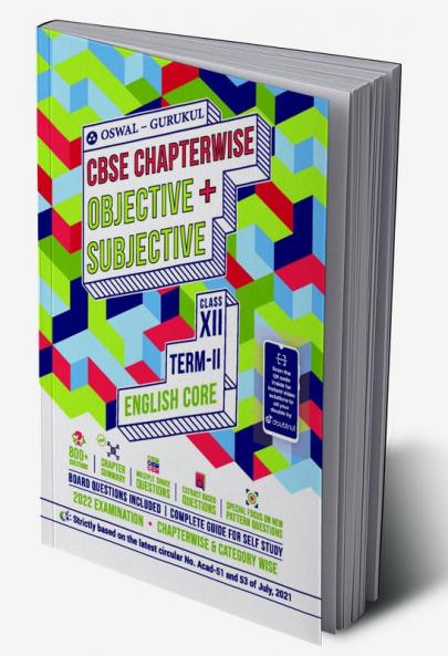 Oswal-Gurukul English Core Chapterwise Objective + Subjective for CBSE Class 12 Term 2 Exam