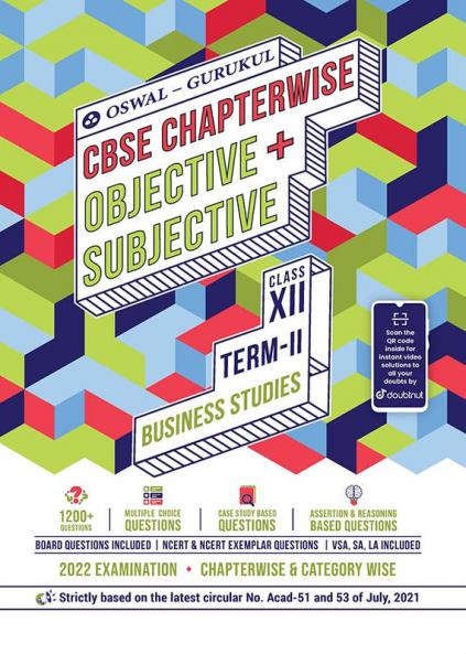 Oswal-Gurukul Business Studies Chapterwise Objective + Subjective for CBSE Class 12 Term 2 Exam