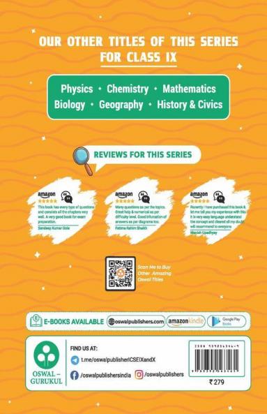 Oswal - Gurukul Physics Most Likely Question Bank : ICSE Class 9 Sem II Exam 2022