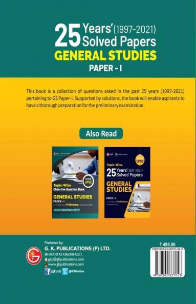 UPSC General Studies Paper I : 25 Years Solved Papers 1997-2021