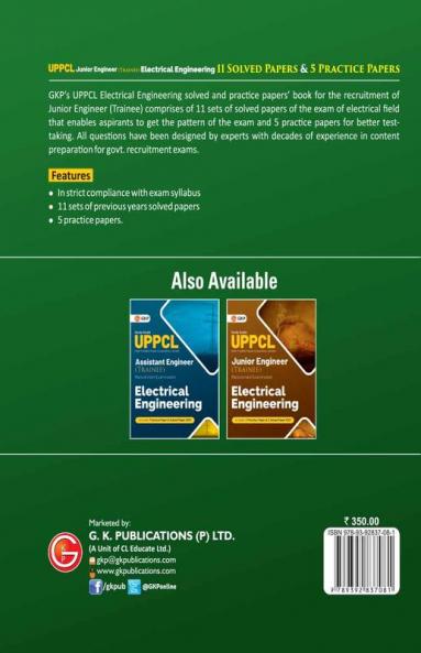 UPPCL 2021 : Junior Engineer (Trainee) Electrical Engineering - 11 Solved Papers & 5 Practice paper BY GKP