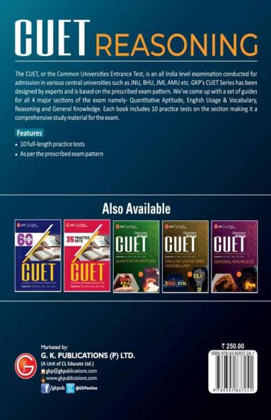 CUET 2022 : Reasoning - Guide by GKP