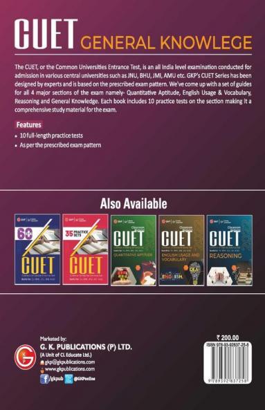 CUET 2022 : General Knowledge - Guide by GKP