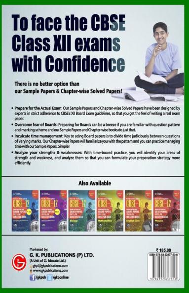 CBSE Class XII 2022 - Term II : Chapter and Topic-wise Solved Papers 2011-2020 & Question Bank : Chemistry