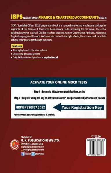 IBPS 2022 : Specialist Officers - Finance & Chartered Accounts Scale II