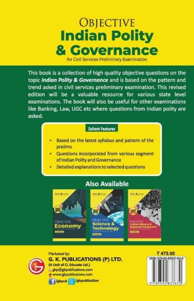 Objective Indian Polity & Governance 3ed (UPSC Civil Services Preliminary Examination) by GKP/Access