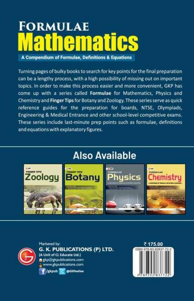 Formulae Mathematics A Compendium of Formulae Definitions and Equations
