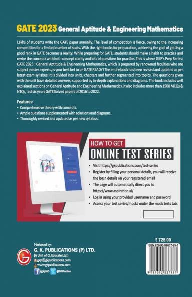 GATE 2023 : General Aptitude & Engineering Mathematics - Guide by GKP