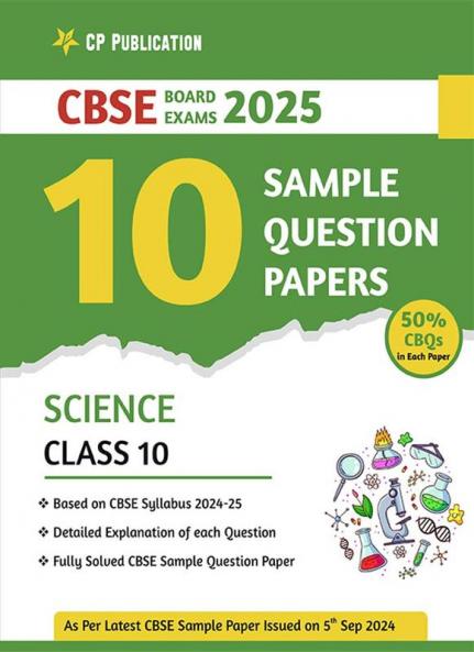 CBSE 10 Sample Question Papers Class 10 Science for 2024 Board Exam