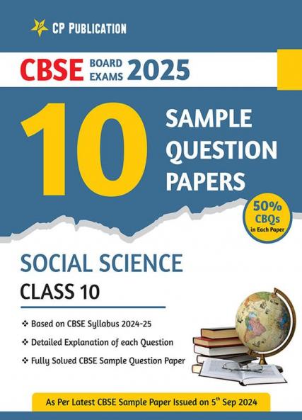 CBSE 10 Sample Question Papers Class 10 Social Science for 2024 Board Exam