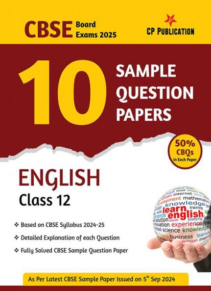 CBSE 10 Sample Question Papers Class 12 English for 2024 Board Exam