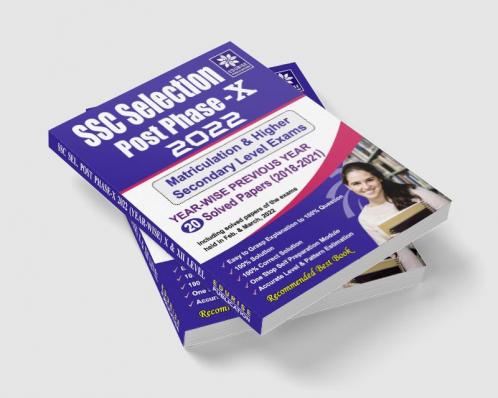 SSC Selection Post Phase 10 2022 Matriculation Level & Higher Secondary Level Exams Year wise Previous Year 20 Solved Papers 2018 to 2021
