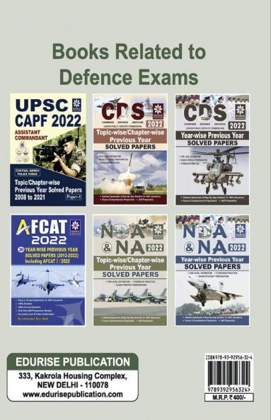 AFCAT 2022 20 Topic wise Chapter wise Previous Year Solved papers (AFCAT -I/2012 to AFCAT - I/2022) Including AFCAT -I/2022
