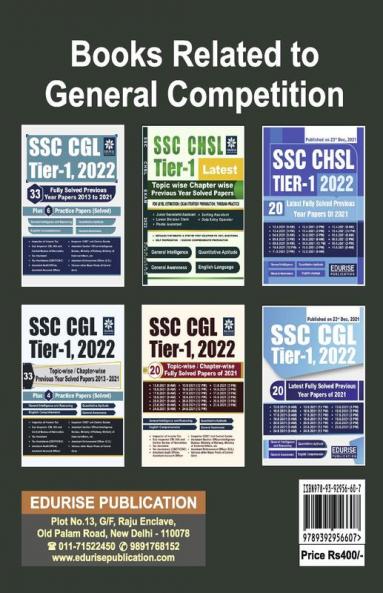SSC MTS Multi-Taksing Staff & Havaldar Exam 2023 Topic wise Chapter wise Previous Year Solved Papers General Intelligence Reasoning Numerical Aptitude General English General Awareness