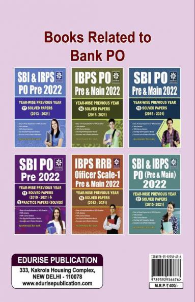 IBPS PO/MT 2022 Preliminary Exams Year wise 11 Previous Year Solved papers (2021 to 2011) + 5 Preliminary Exams Practice papers | IBPS Probationary Officer 2022