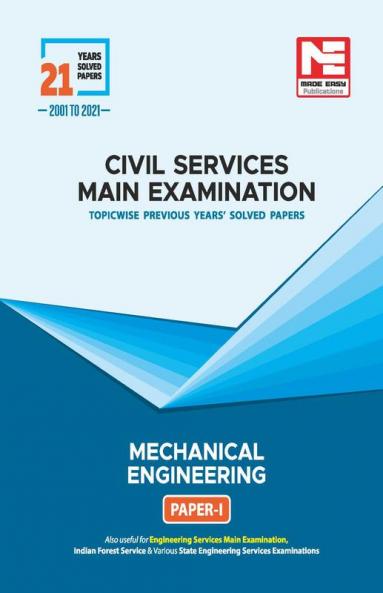 CSE Mains Solved Papers (2001-2021) : Mechanical Engineering Paper- I