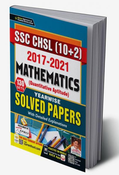 SSC CHSL( 10+2) 2017 to 2021  Mathematics Yearwise Solved Papers  Old Code-2875 & 3197