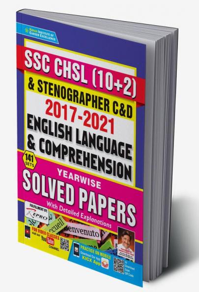 SSC CHSL (10+2) and Stenographer C and D 2017 to 2021 English Language and Comprehension (141 Sets) Yearwise Solved Papers