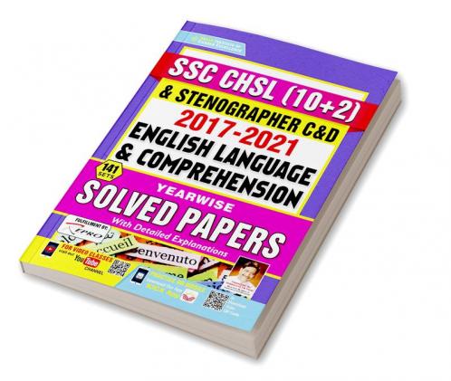 SSC CHSL (10+2) and Stenographer C and D 2017 to 2021 English Language and Comprehension (141 Sets) Yearwise Solved Papers